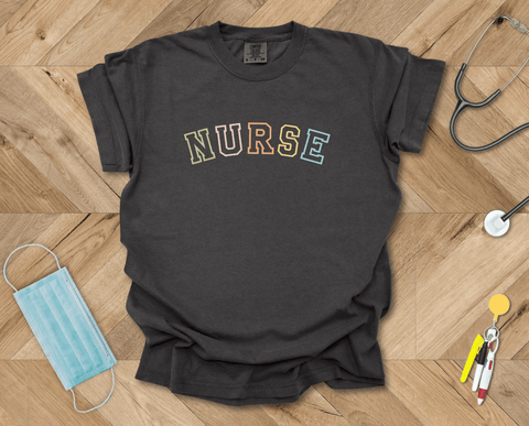 Varsity Colorful Nurse T-shirt