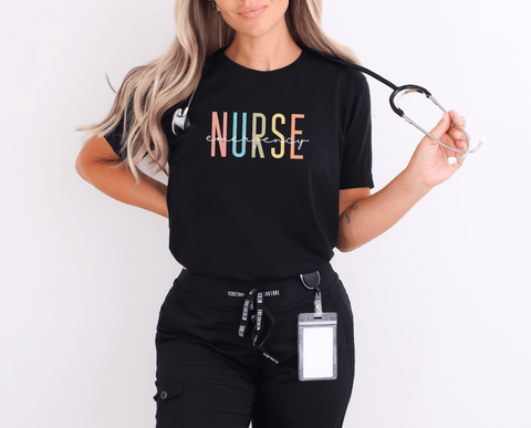 Colorful ER Nurse T-shirt