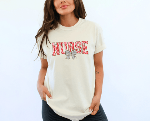 Coquette Brushstroke Nurse T-shirt
