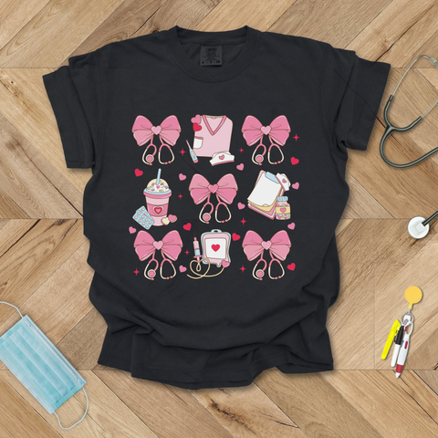 Coquette Valentine's Nurse T-Shirt