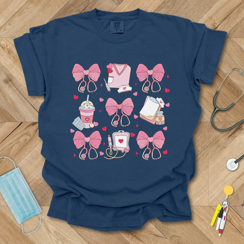 Coquette Valentine's Nurse T-Shirt