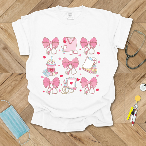 Coquette Valentine's Nurse T-Shirt