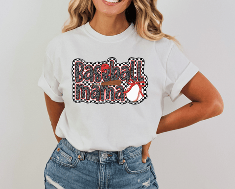 Retro Baseball Mama T-shirt
