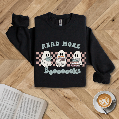 I'm Booked Ghosts Reading Crewneck Sweatshirt