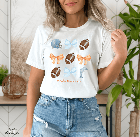 Coquette Miami Football T-Shirt