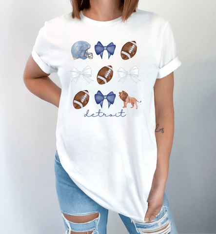 Coquette Detroit Football T-Shirt