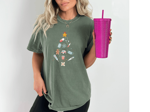 Nurse Christmas Tree T-Shirt