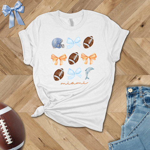 Coquette Miami Football T-Shirt